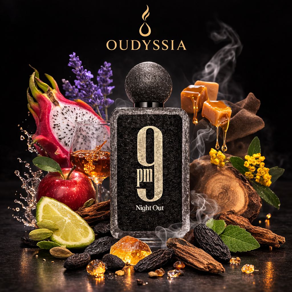 9 PM Night Out Afnan Extrait de Parfum – Fruity Spicy Suede Night Scent