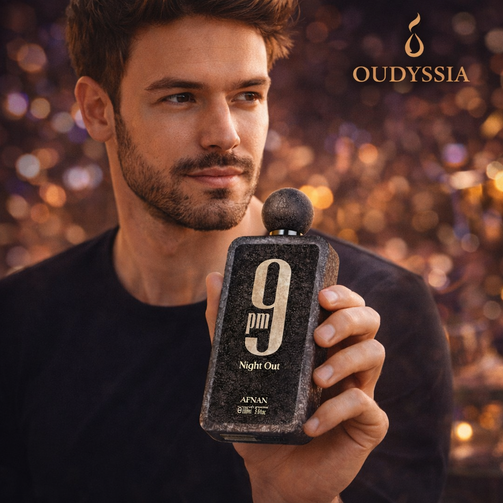 9 PM Night Out Afnan Extrait de Parfum – Fruity Spicy Suede Night Scent
