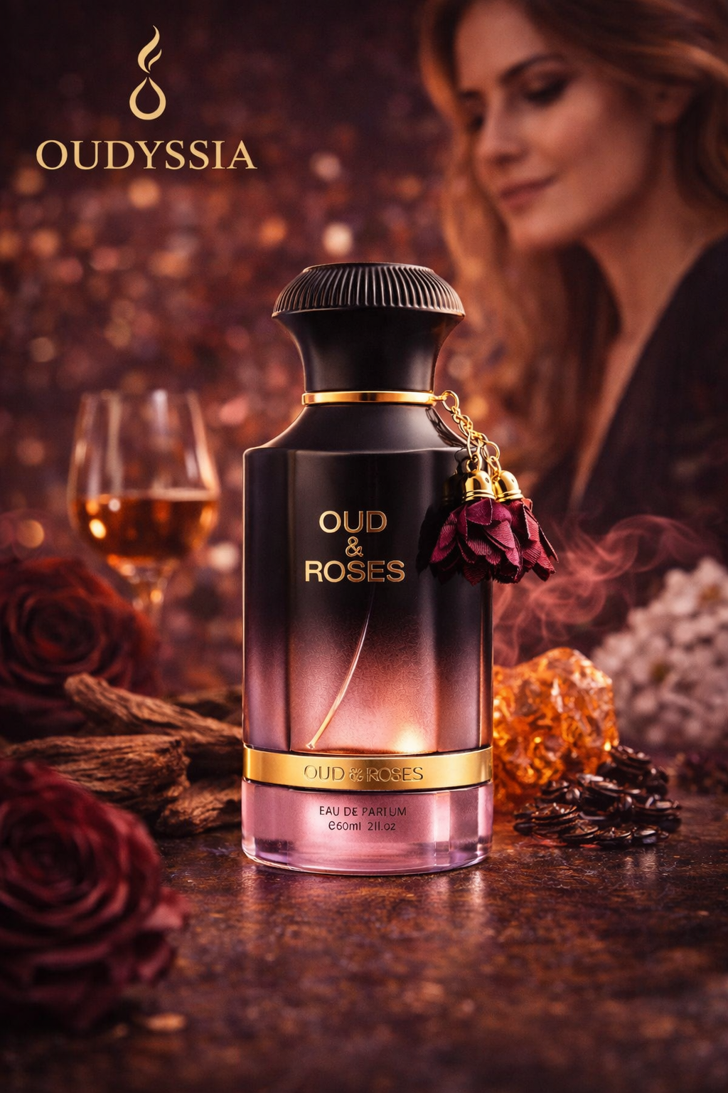 Oud & Rose Ahmed Al Maghribi Eau de Parfum – Rose Oud Oriental Luxury
