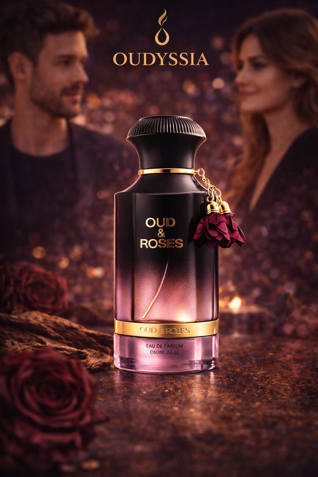 Oud & Rose Ahmed Al Maghribi Eau de Parfum – Rose Oud Oriental Luxury