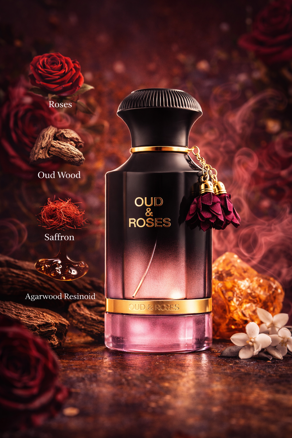 Oud & Rose Ahmed Al Maghribi Eau de Parfum – Rose Oud Oriental Luxury