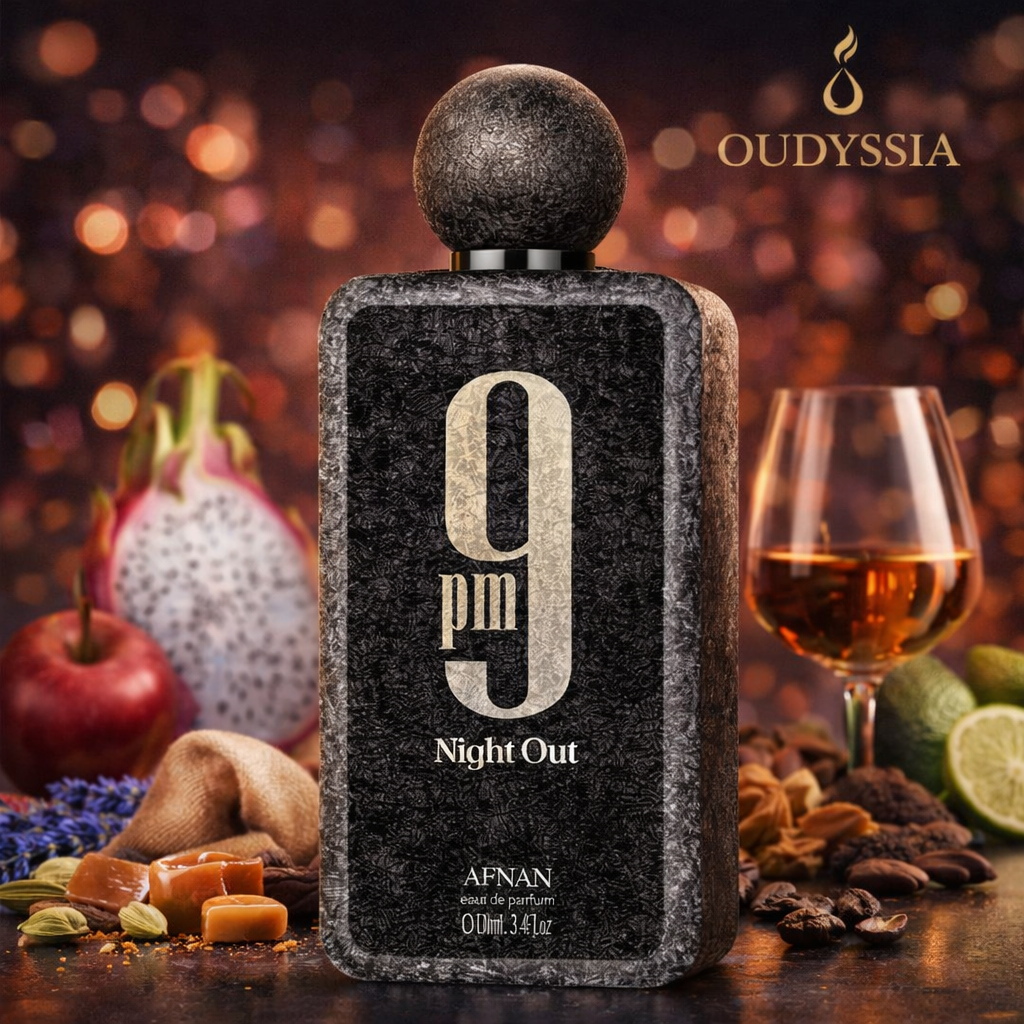 9 PM Night Out Afnan Extrait de Parfum – Fruity Spicy Suede Night Scent
